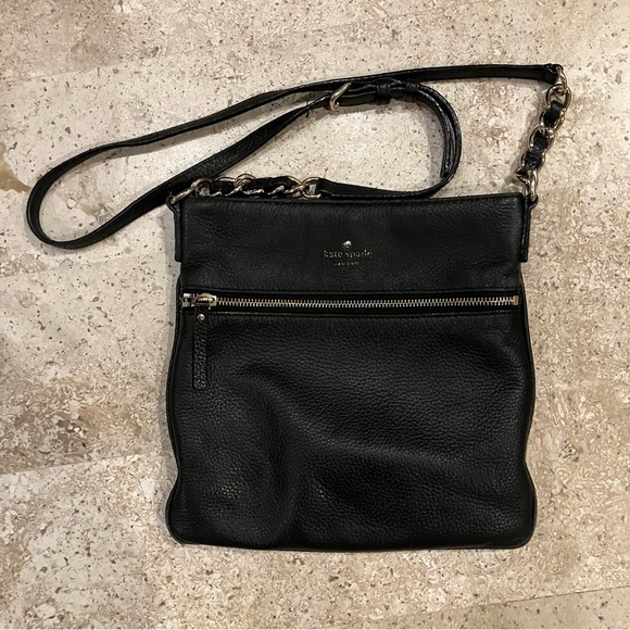 Kate Spade Cobble Hill Ellen Black Leather Adjustable Crossbody Purse Bag - Picture 3 of 14
